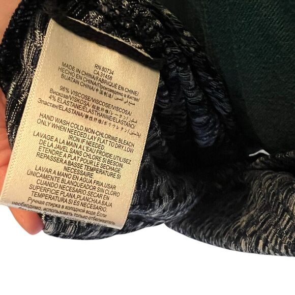 BCBG Maxazria Womens Knit Dress Asymmetrical Long Sleeve Fit & Flare Size Large - Picture 4 of 8